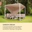 Blumfeldt Havana & Lounge-Set, pergola & lounge-set, 270 x 230 x 270 cm, 4 dvojsedadlá, biela
