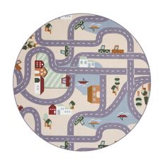 Vopi , Detský kusový koberec Scanroad 39 kruh, 200x200 (priemer) kruh, viacfarebná, detská izba