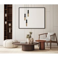 ITALUX PND-14290-3-BK-BRO - Luster na lanku ISIDORA 3xGU10/25W/230V čierna/bronz