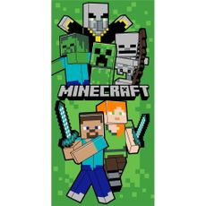 Zelená bavlnená detská osuška 70x140 cm Minecraft Let´s Survive – Jerry Fabrics