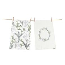 Bavlnené utierky v súprave 2 ks 50x70 cm Christmas Twigs – Butter Kings