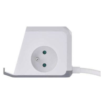 Predlžovací kábel kocka s bezdrôtovým nabíjaním QI 2Z +2xUSB-A+1xUSB-C 2m biela