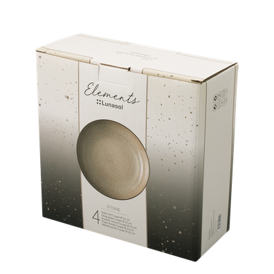 Tanier hlboký Coupe 23 cm set 4 ks – Elements Stone - 492561