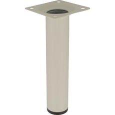 Okrúhla nábytková noha 15 cm biela