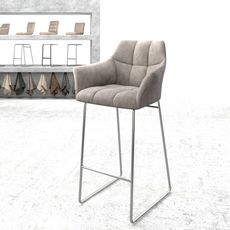 Barová stolička Yulo-Flex vintage taupe tenká základňa