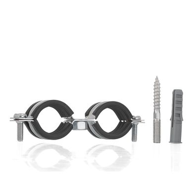 Kovový držiak s gumou pre dvojité 3/4" rúry 26-30 mm (200)
