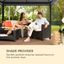 Blumfeldt Grandezza Cortina, pergola, 3 x 6 m, 4 bočné steny