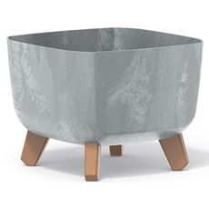 NABBI DGQL240E plastový kvetináč na nožičkách 24 cm sivý betón