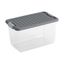 Plastový úložný box s vekom 49x30x28, 5 cm W box M – KIS