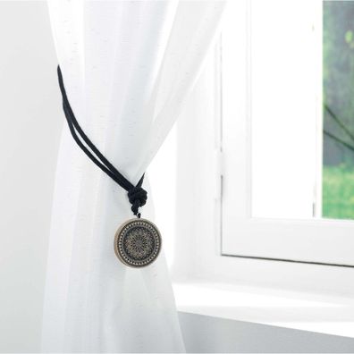 Spona na záclony z dreva a látky Hypnotica – douceur d'intérieur
