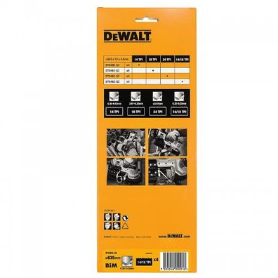 Bimetalový pílový kotúč 14/18 TPI pre DCS371 (4ks) DeWALT DT8463
