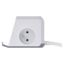 Predlžovací kábel kocka s bezdrôtovým nabíjaním QI 2Z +2xUSB-A+1xUSB-C 2m biela