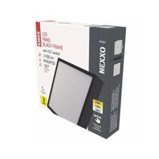 Matne čierne LED stropné svietidlo 22,5x22,5 cm Nexxo - EMOS