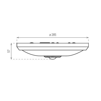 LED Vonkajšie stropné svietidlo so senzorom PIR LED/16W/230V IP54