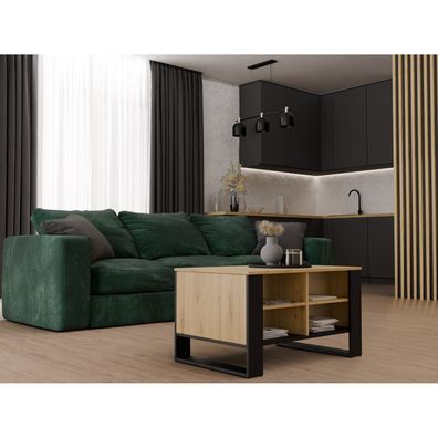 Konferenčný stolík MODERN 4P - čierna / dub artisan