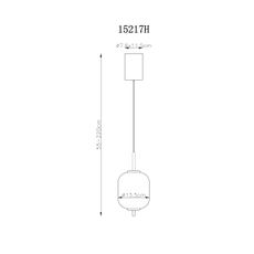 Globo 15217H - LED Luster na lanku EWALD LED/7W/230V