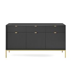 Piaski Komoda Nova 154 cm černá/zlatá