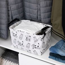 KONDELA Yara látkové košíky (3 ks) biela