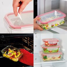 Dóza FRESHBOX GLASS 1.0 l, obdĺžniková