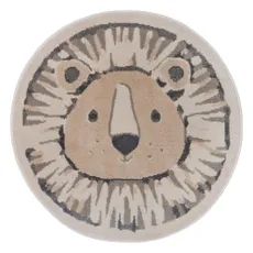 Béžový detský koberec ø 140 cm Lion – Hanse Home