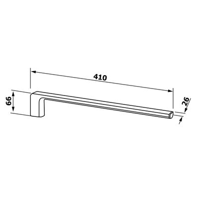 GEDY PI2202 Pirenei pevný držiak uterákov 41 cm, biela mat