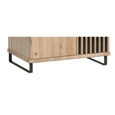 KONDELA Koli kovové nožičky 58x10 cm čierna