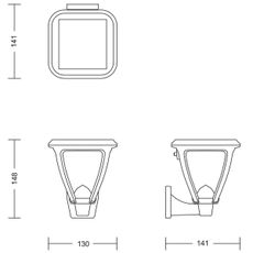 Philips - LED Solárne nástenné svietidlo VAPORA LED/1,5W/3,7V 1500 mAh IP44