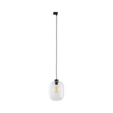 Luster na lanku do 3-fázového lištového systému ELIO 1xE27/15W/230V čierna/číra