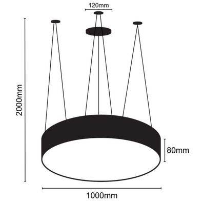 LED Luster na lanku LED/100W/230V 4000K pr. 100 cm