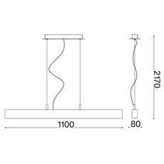Ideal Lux - LED Luster na lanku CRAFT LED/32W/230V CRI 90 buk