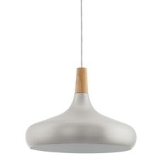 Eglo 901182-Luster na lanku SABINAR 1xE27/40W/230V pr.40cm strieborná