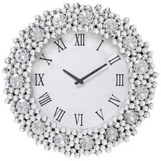 Ambia Home NÁSTENNÉ HODINY, čierna, strieborná, biela, 52 cm