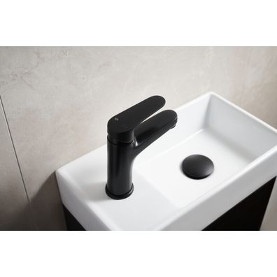 KFA Armatura 5552-815-81 - Umývadlová batéria + výpust OTAVA 15 cm matná čierna