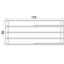 Nástenná polica s kvetináčmi a LED osvetlením SHELF 50x118 cm čierna/hnedá