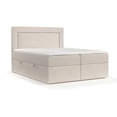 Béžová boxspring posteľ s úložným priestorom 160x200 cm Imagine – Maison de Rêve