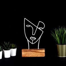 Hanah Home Kovová dekorácia Mask 30 cm biela