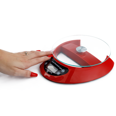 TEMPO-KONDELA GELSA, digitálna kuchynská váha, červená