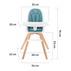 KINDERKRAFT - Detská jedálenská stolička 2v1 TIXI ružová