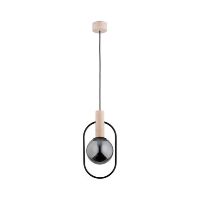 Luster na lanku NIKI 1xE14/10W/230V čierna/béžová