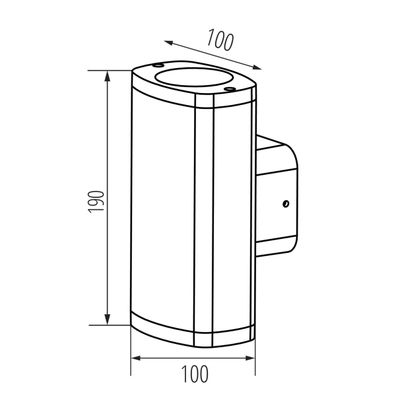 Kanlux 38882 - Vonkajšie nástenné svietidlo ZEVI 2xGU10/10W/230V IP54 čierna