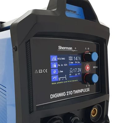 Sherman DIGIMIG 210 TWINPULSE + Horák 3m + Káble 2m + Drôt + Sprej + Kukla + Vozík + Ventil + plná Fľaša CO2
