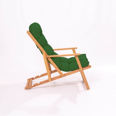 Drevené záhradné ležadlo v zeleno-prírodnej farbe – Floriane Garden