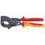 Káblové kliešte 250 mm KNIPEX 95 36 250 - 1000 V. Chrómované, viaczložkové VDE objímky