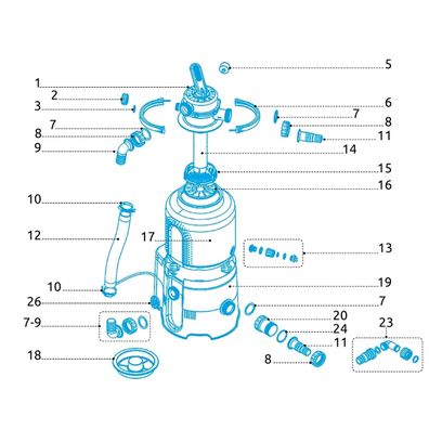 Marimex | Prepojovacie hadice (40 cm) k filtrácii ProStar Plus 4 | 10604301