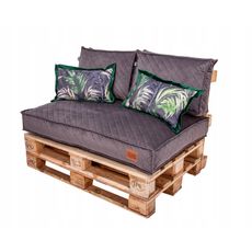 Golden Garden Paletové sedenie GG53 podsedák a vankúš prešívaný 120cm x 80cm x 15cm  melange svetlá 2