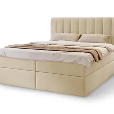 Čalúnená boxspring posteľ Magic - béžová Rozmer: 160x200