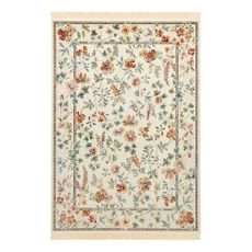 Krémový koberec z viskózy 195x300 cm Oriental Flowers – Nouristan