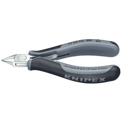 Bočné frézy na elektroniku 115 mm KNIPEX 77 52 115 ESD - leštená hlava, viaczložkové puzdrá