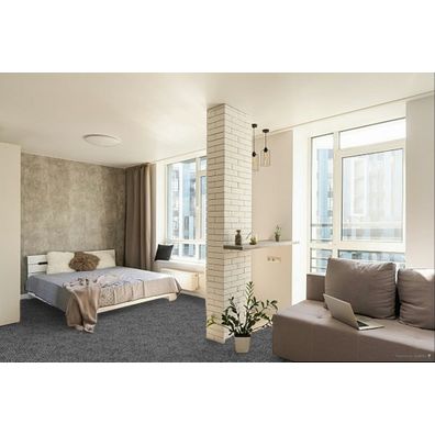 Spoltex , Koberec metráž Optik 16 šedobéžová, na mieru, šíře 4m,5m, šedá, filc, obývacia izba