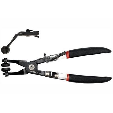 Kliešte na samosvorné hadicové spony 230mm 45° - YT-0651